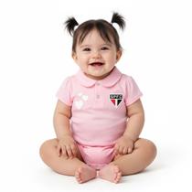 Body Polo Rosa Bebê São Paulo Torcida Baby 033XPR