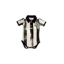 Body Polo Santos Branco-Preto M Body Polo Santos Branco-Preto M