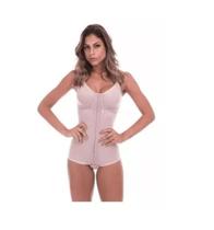 Body Pós Cirúrgico Cavado Colchetes Curto Alça Fecho Frontal Abdominoplastia Lipoaspiração Prótese de Silicone Biobela 1602