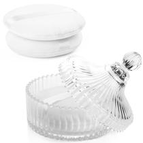 Body Powder Puff & Container YINGMAN, 2 unidades branca Body Powder Puff & Container YINGMAN, 2 unidades branca