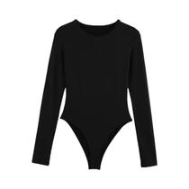 Body Preto De Manga Longa Para Mulheres, Sexy E Extremo, Top De Verão Em Uma Peça MUJER Body Preto De Manga Longa Para Mulheres, Sexy E Extremo, Top De Verão Em Uma Peça MUJER