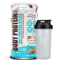 Body Protein Isolado Cookies Cream 450g Coqueteleira Equaliv