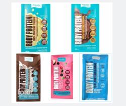 Body Protein Kit 05 unid de Saches (04)(Baunilha,Cacau,Cookies,Frutas Brasilerias e Neutro)-Equaliv