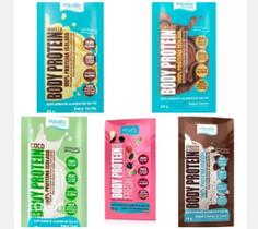 Body Protein Kit 05 unids de Saches03Baunilha,Cacau,Coco,Cookies e Frutas Brasilerias Equaliv