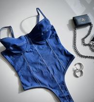 Body Queen Jeans - Alcinha com Aro - Azul Escuro