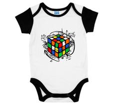 Body Raglan Cubo Mágico Nerd Geek Para Bebê