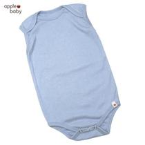 Body regata azul hortência - basic apple baby Body regata azul hortência - basic apple baby