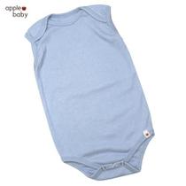 Body regata azul hortência - basic apple baby