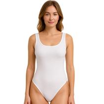 Body Regata Decote Quadrado Básico Com Bojo Alça Grossa 1Und