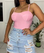 Body Retro Modelo Reto Com Bojo Conforto Estilo Atemporal