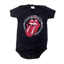 Body Rolling Stones Bodie Macacão Bebê Banda De Rock Mesversário Md186