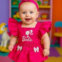 Body Romper Bebê Barbie Faixa Fantasia BB Boneca Charmosa Body Romper Bebê Barbie Faixa Fantasia BB Boneca Charmosa