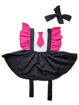 Body Romper Roupinha de bebe Mesversário Poderosa Chefinha Festas Desenho Menina Banho de Sol