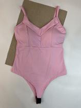 Body Rosa com Bojo Michele Collection Ref. 3866 Body Rosa com Bojo Michele Collection Ref. 3866