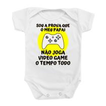 Body Roupa Bebê Neutro Tempo Todo Video Game Sou Prova Papai