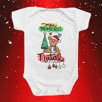 Body Roupa Bebê Presente Gestante Natal Ursinho Menino Azul Body Roupa Bebê Presente Gestante Natal Ursinho Menino Azul