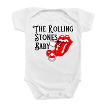 Body Roupa Bebê Rolling Banda Stones Baby Música Rock Mimo