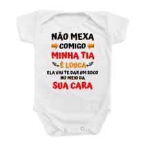 Body Roupa De Bebê Divertido Tia Louca Soco Na Cara Presente