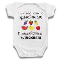 Body Roupa De Bebê Frases Nutricionista Dinda Menino Menina - Borizinho Baby