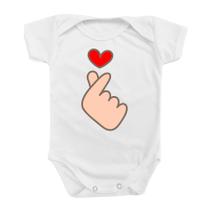 Body Roupa De Bebê Infantil Mini Coração Mimo Fofo Kpop