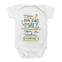 Body Roupa De Bebê Mãe Meu Primeiro Dia Das Mães Azul Menino