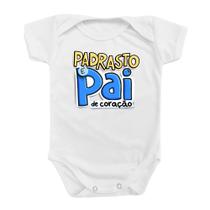 Body Roupa de Bebê Padrasto é Pai de Coração Dia dos Pais