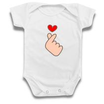Body Roupa Para Bebê Mini Coração Coreano Kpop Coraçãozinho