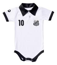 Body Santos Bebe Recem Nascido Branco Ou Rosa Oficial - Branco - G (6-9 meses)