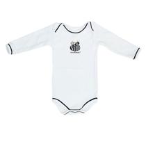 Body Santos Manga Longa Branco Torcida Baby Oficial Body Santos Manga Longa Branco Torcida Baby Oficial