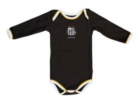 Body Santos Manga Longa Preto Oficial Body Santos Manga Longa Preto Oficial