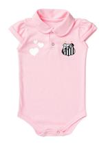 Body Santos Polo Rosa Torcida Baby