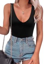 Body SAUNGKUAI Feminino Decote V Profundo Costas Nu Preto P Body SAUNGKUAI Feminino Decote V Profundo Costas Nu Preto P