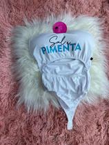 Body sem alça sal e pimenta Body sem alça sal e pimenta