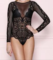 Body sem bojo com manga longa - preto - seduce-me Body sem bojo com manga longa - preto - seduce-me
