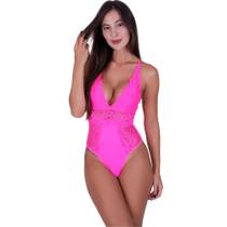 Body sem Bojo Feminino Decote Profundo com Detalhe em Renda - BODY POCAH