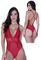 Body sem Bojo Feminino Decote Profundo com Detalhe em Renda - BODY POCAH