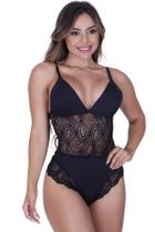 Body Sensual Raquel com Bojo de Microfibra e Renda Feminino Body Sensual Raquel com Bojo de Microfibra e Renda Feminino
