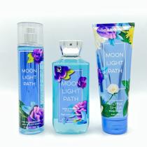 Body Set Bath & Body Works Moonlight Path com gel de banho 300 ml, spray de fragrância fina 240 ml e creme corporal 240 ml