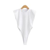 Body Sexy Preto e Branco - Sem Mangas, Acolchoado e Modelo Bodycon