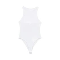 Body Skinny Sem Mangas com Decote Halter e Botão de Pressão - Playsuit Sexy para Mulheres