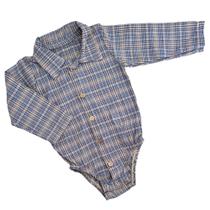 Body Social Xadrez Masculino Para Bebê Festa Junina Manga Longa 4077