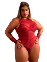 Body Sofisticado Plus Size Lingerie Renda Tule