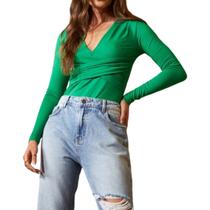 Body Sommer Manga Longa Verde Light