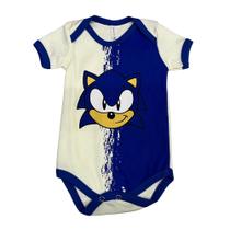 Body Sonic Bodie Macacão Bebê Mesversário Infantil Game Md031