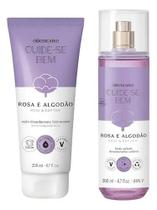 Body Splash Cuide-se Bem Rosa E Algodão + Hidratante Corp Rosa E Algodão