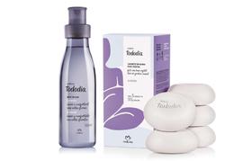 Body Splash Desodorante Colônia Tododia Algodão Feminino 200 ml+caixa de sabonetes