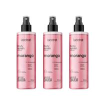 Body Splash Labotrat Dia A Dia 190Ml Morango - Kit Com 3Un