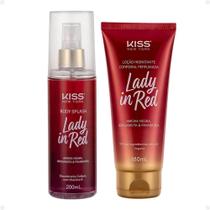 Body Splash + Loção Hidratante Kiss New York Lady In Red