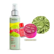 Body Splash Prohall +Óleo/Mini Equalize50g/Touca Antifrizz