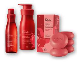 Body Splash Tododia Maça Caramelizada e Baunilha 200Ml , Hidratante Maça Caramelizada e Baunilha 400Ml e Caixa de Sabonete Com 5 Unidades Body Splash Tododia Maça Caramelizada e Baunilha 200Ml , Hidratante Maça Caramelizada e Baunilha 400Ml e Caixa de Sabonete Com 5 Unidades